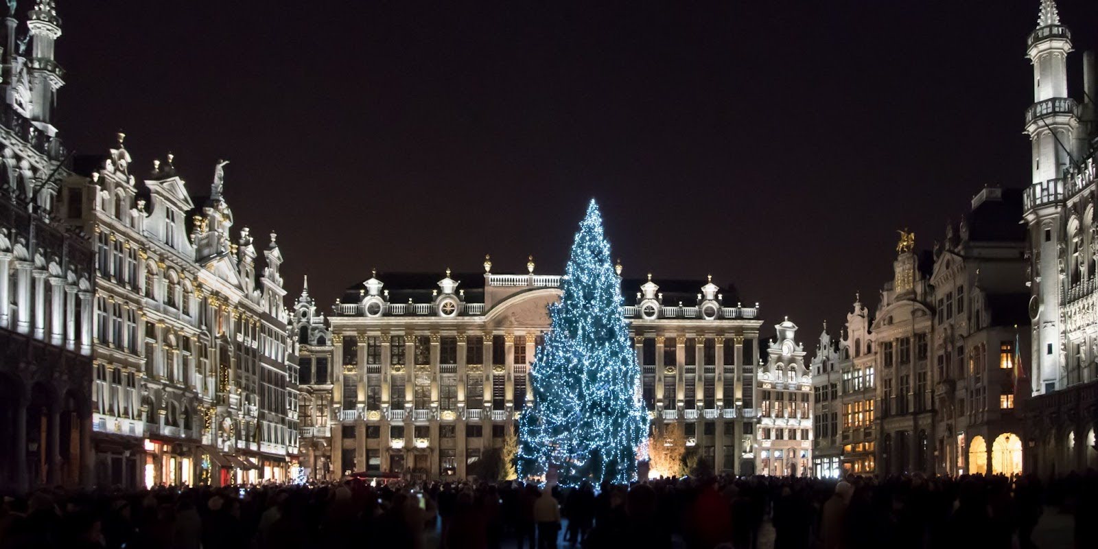 Christmas night in brussels 