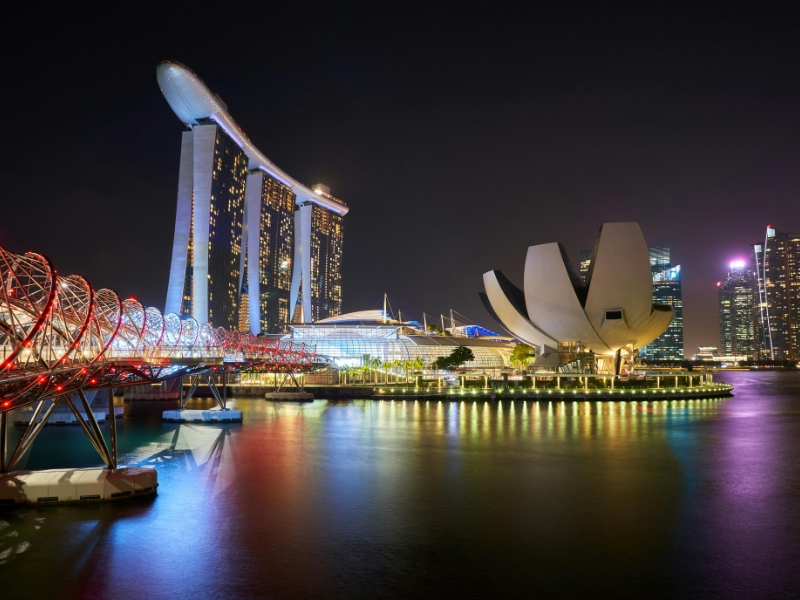 Night view in Singapore 