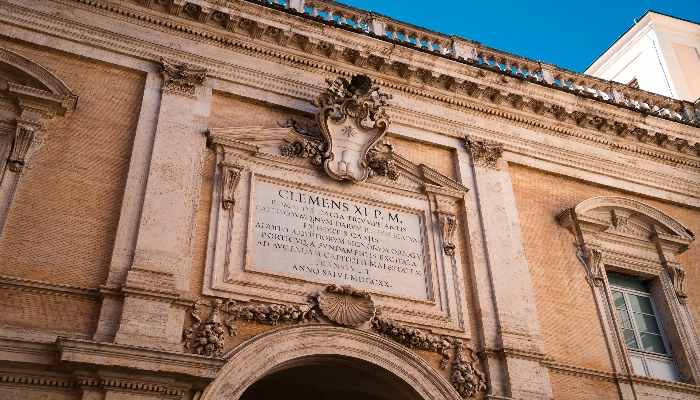 Building of museum in rome.