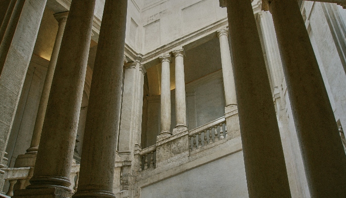pillar in the museum building