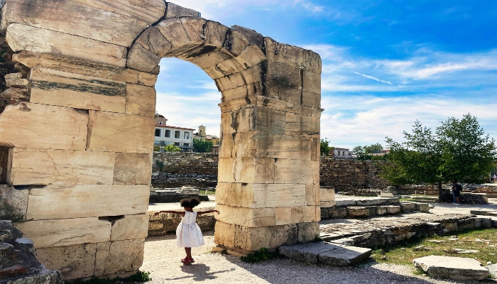 Hadrian's Library, a popular landmark in Athens.