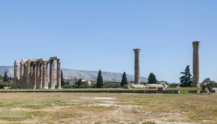 The ruin of the Temple of the Olympian Zeus.