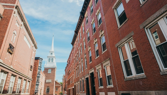 Old North Church, one of the landmarks of Boston sightseeing bus tour.